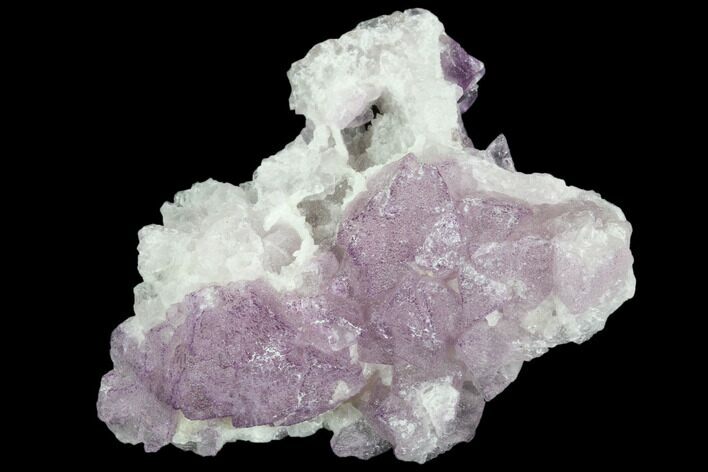 Purple Fluorite on Quartz Epimorphs - Arizona #103542